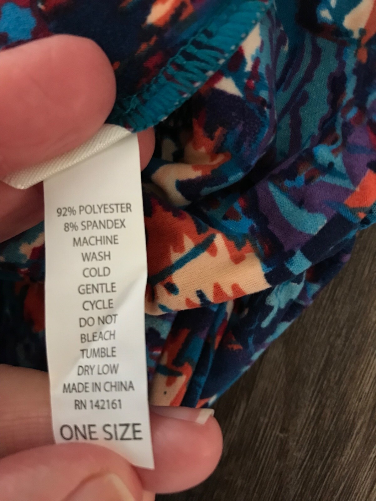 LuLaRoe One Size Leggings multicolored polyester/spandex blend abstract pattern