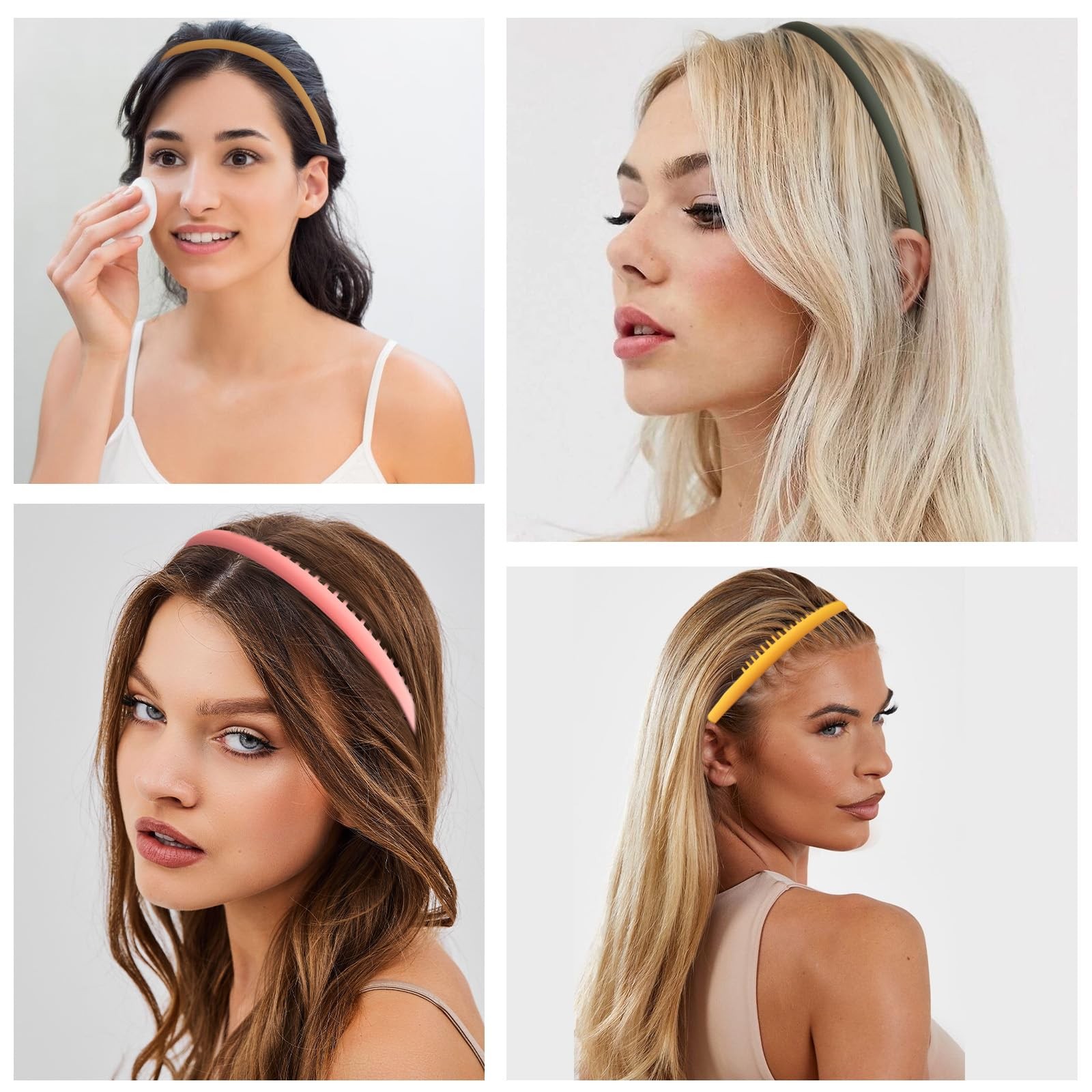 TODDER 10 Pcs Teeth Comb Headbands for Women 10 Count (Pack of 1), Color 03
