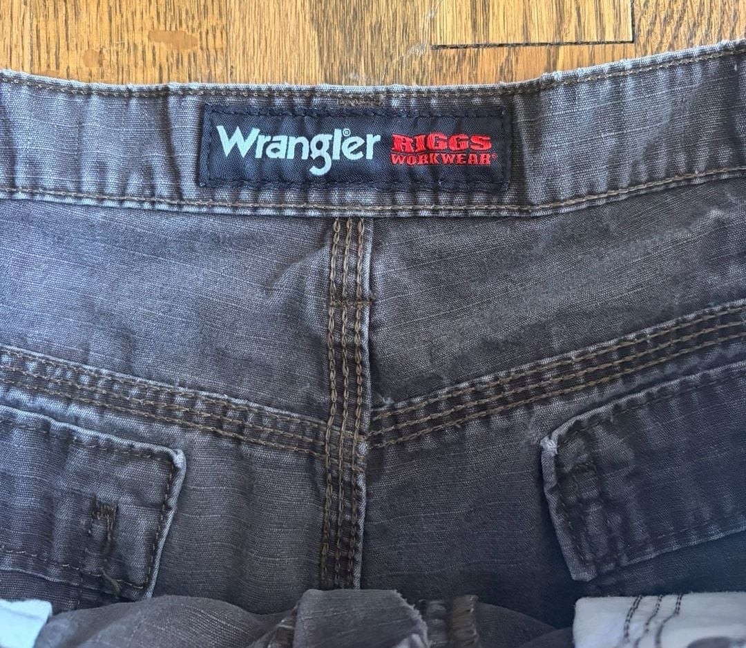 Wrangler RIGGS Workwear Relaxed Fit Ripstop Cargo Carpenter Pants Size 34×30