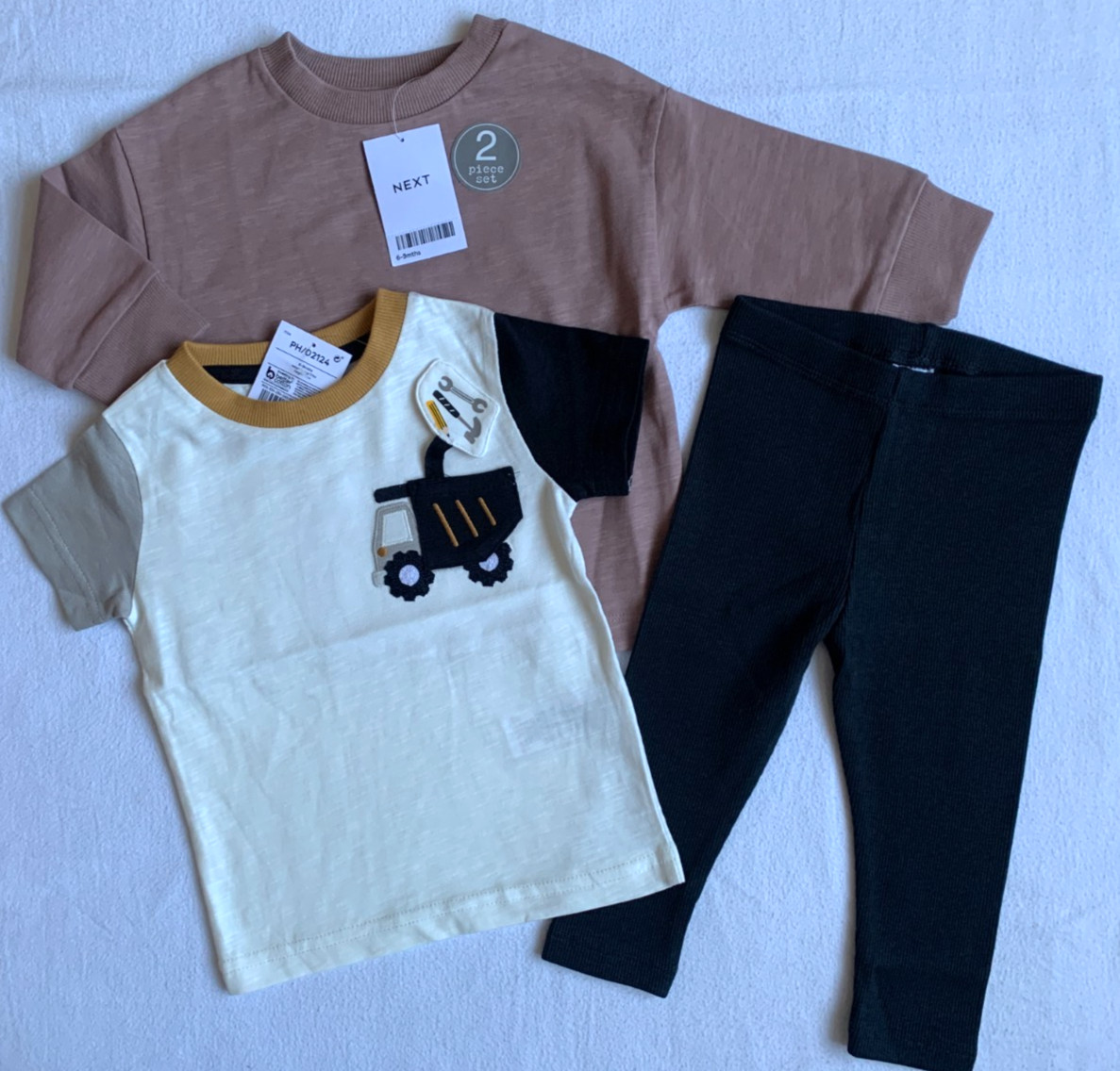 BNWT 3 piece Baby Boys Tops Legging Set 6-9 months NEXT