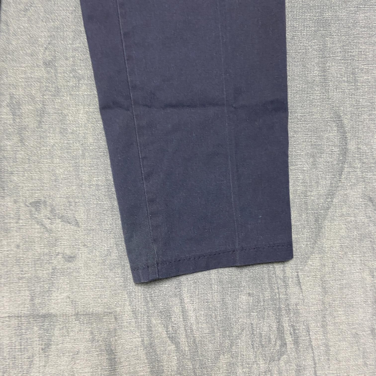 Cintas Comfort Flex Chino Pants Mens 34 Blue Mid Rise Relaxed Fit Straight Leg