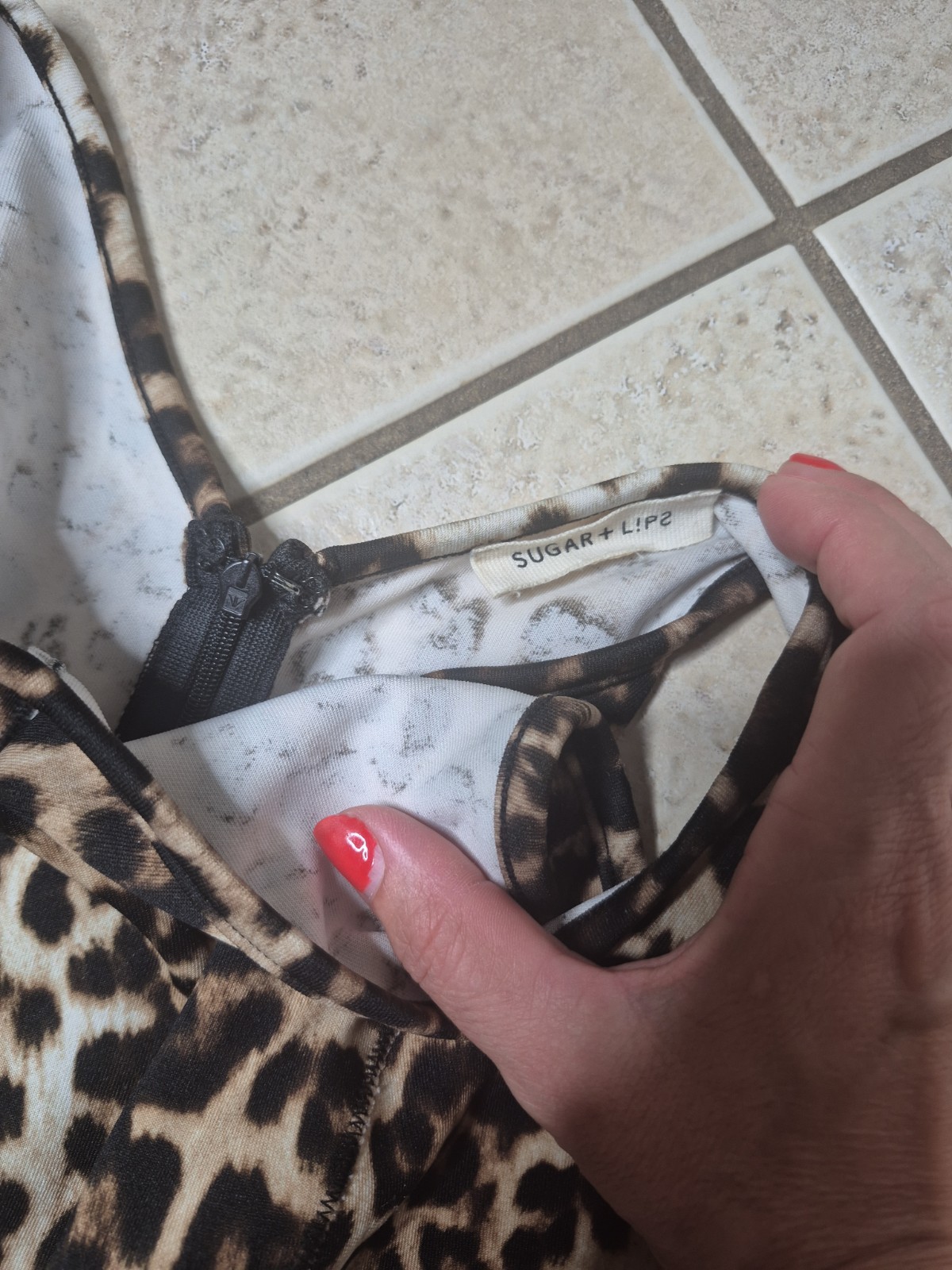 Sugar + Lips Leopard Print Sleeveless Dress