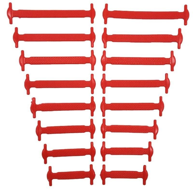 16pcs Elastic No Tie Shoelaces Silicone Stretch Rubber Bands Unisex Sneakers