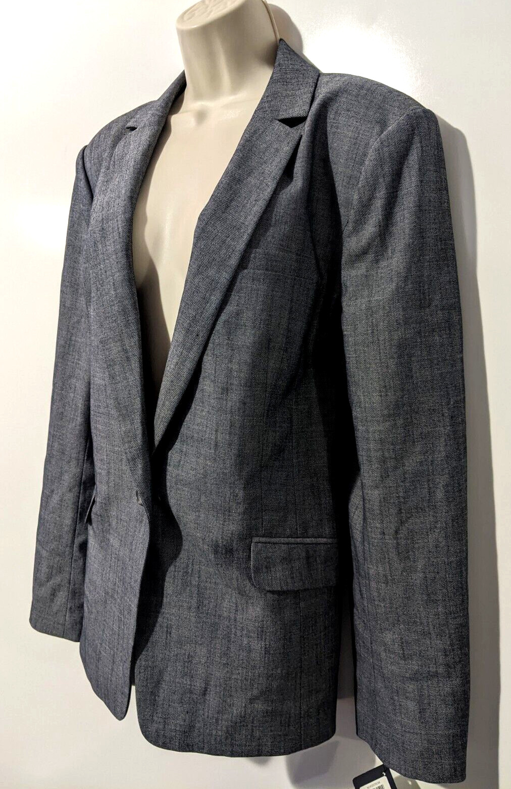 NWT Halogen Women’s One Button Blazer Jacket Sz 16 Polyester Blend Smooth Lined