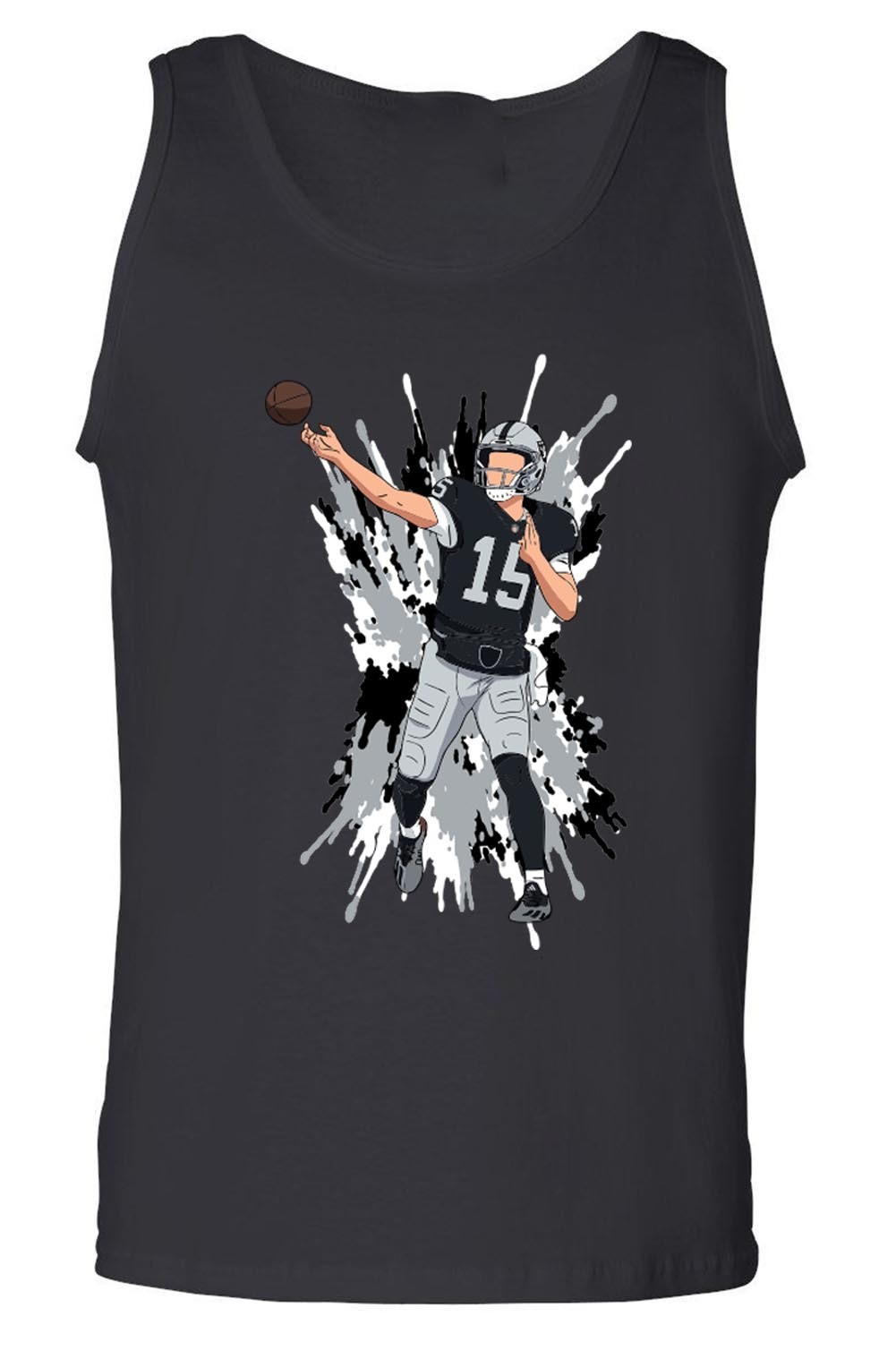 Fernando Mendoza Spray Paint Raiders Tank Top Shirt T-Shirt Adult Medium
