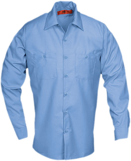 Work Shirts Industrial Uniform Two Pockets Long Sleeve REED Polyester/Cotton