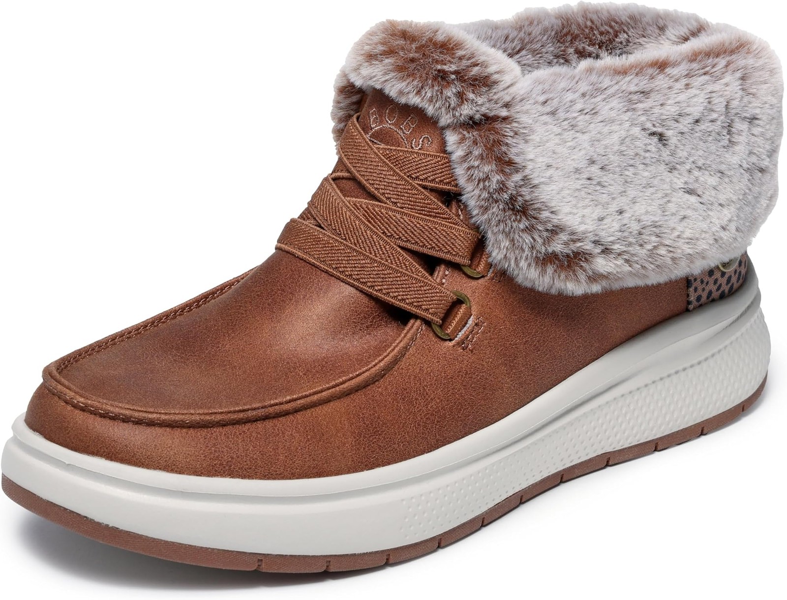 Skechers Women’s Hands Free Slip-ins Skip Cute Wave – Fur Fancies – Brown – 6 M