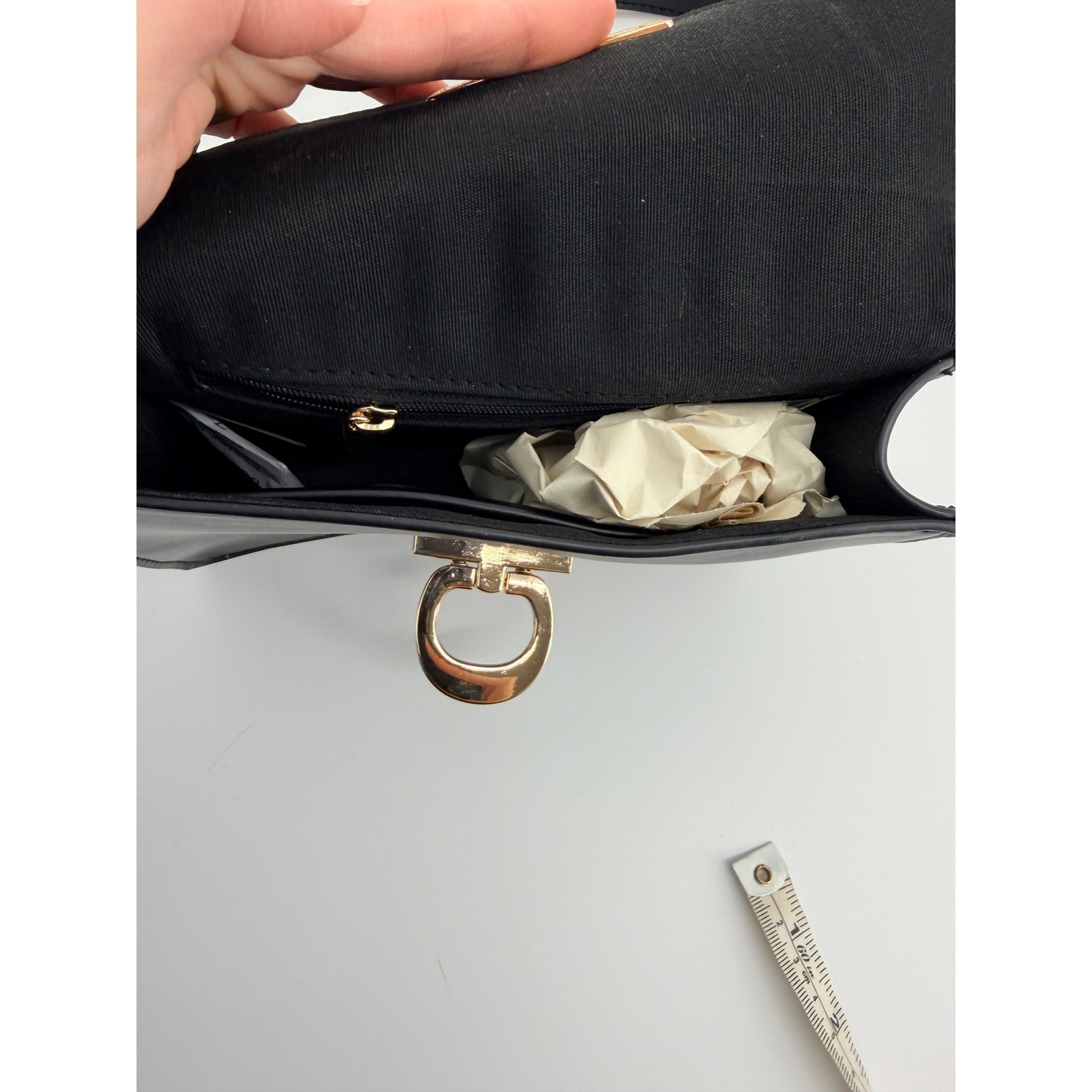 ECOSUSI Black Belt Bag Gold Hardware Fanny Pack New