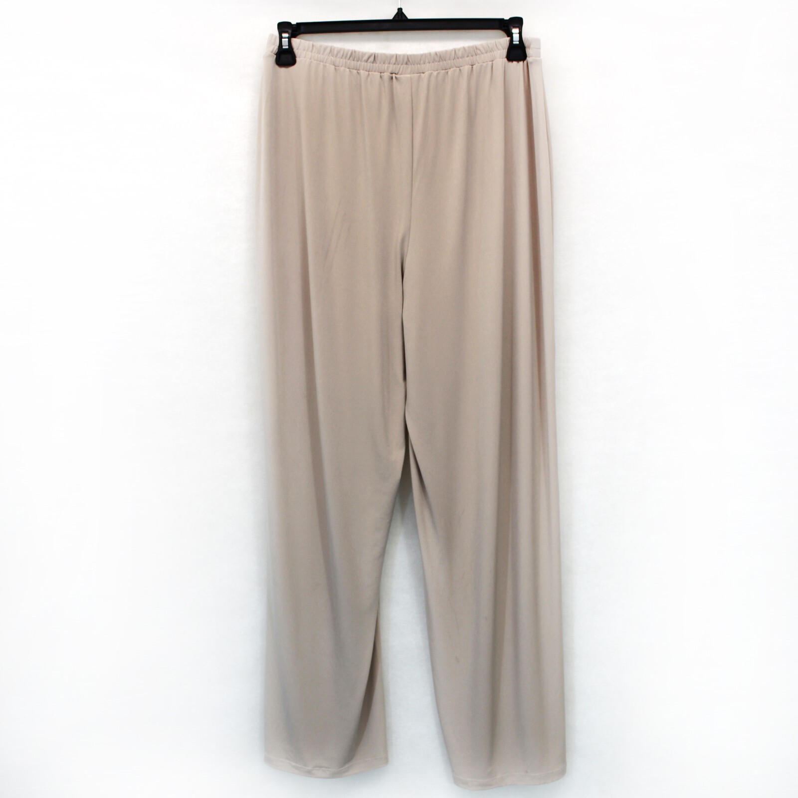 Catherines Plus Beige Wide Leg Elastic Waistband Relax Pants 24W