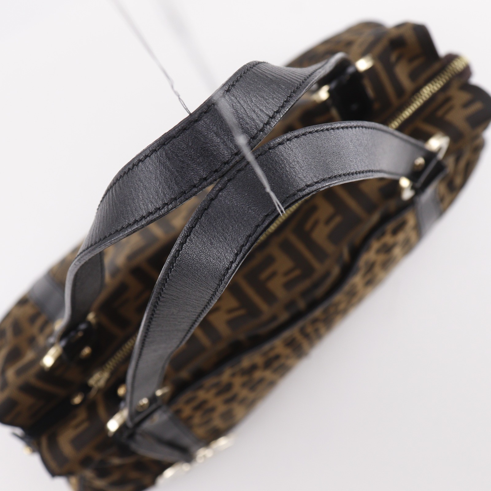 FENDI zucca leopard Tote Bag 8BH629 Brown Nylon canvas Leopard Women