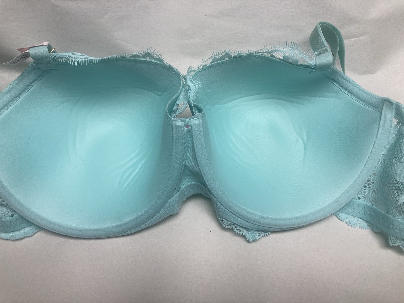 Victoria’s Secret Dream Angel Lightly Lined Bra Aqua Blue Size 38 DDD