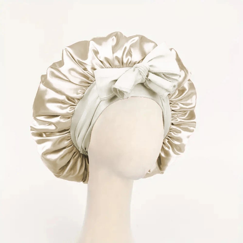 Satin Bonnet Silk Bonnet with Tie Band Adjustable Hair Bonnet for Sleeping*