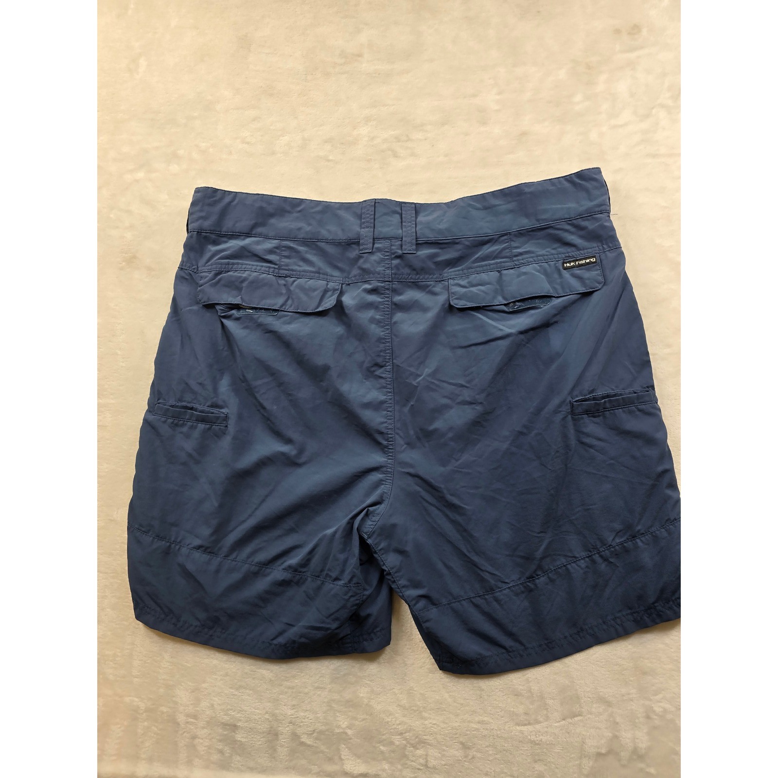 Huk Fishing Shorts Mens XXL Navy Blue Performance Quick Dry Utility Cargo