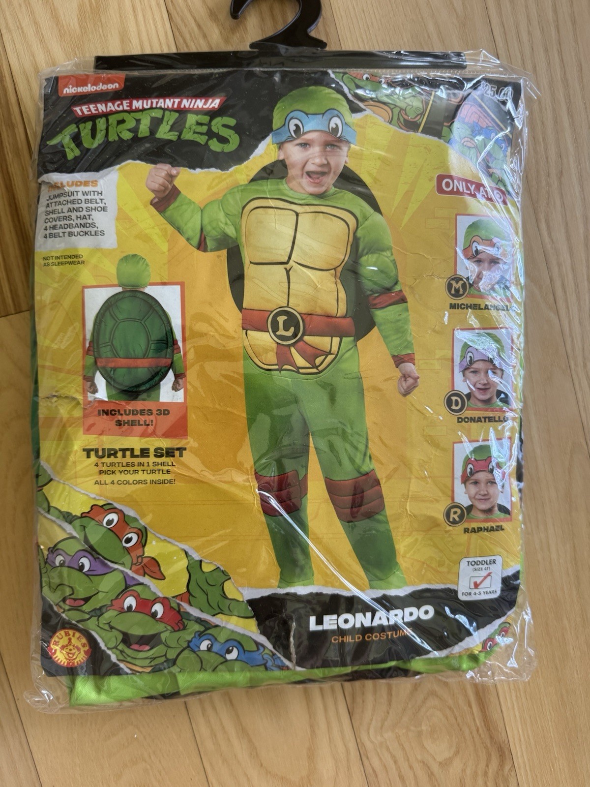 TMNT Leonardo Costume 4T Toddler NWT Nickelodeon Rubies Target Ninja Turtles