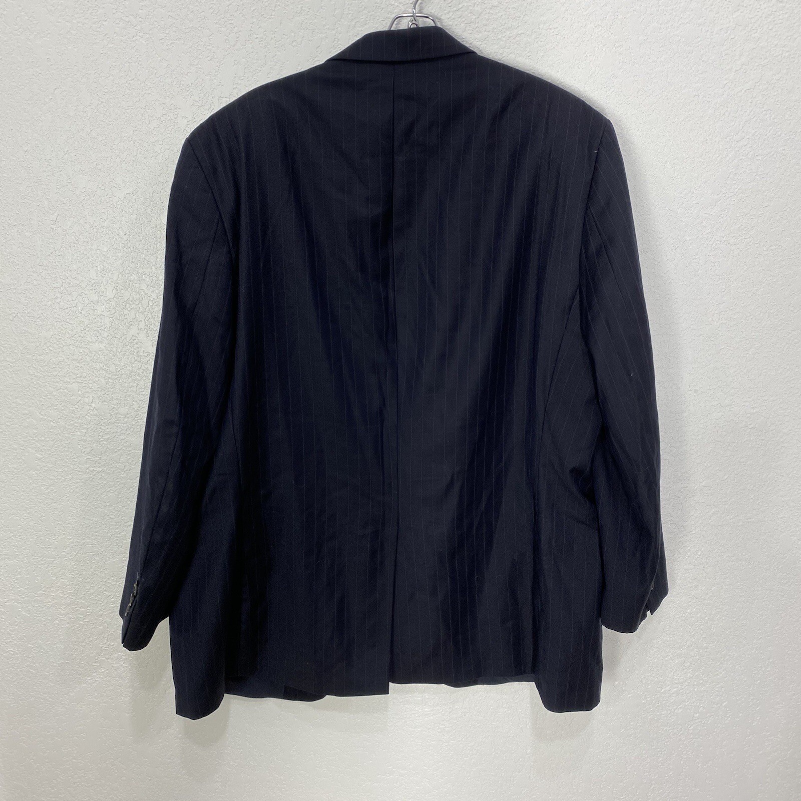 Lauren Ralph Lauren Wool Blue Stripped Blazer Mens Size 46R Formal Basic Jacket