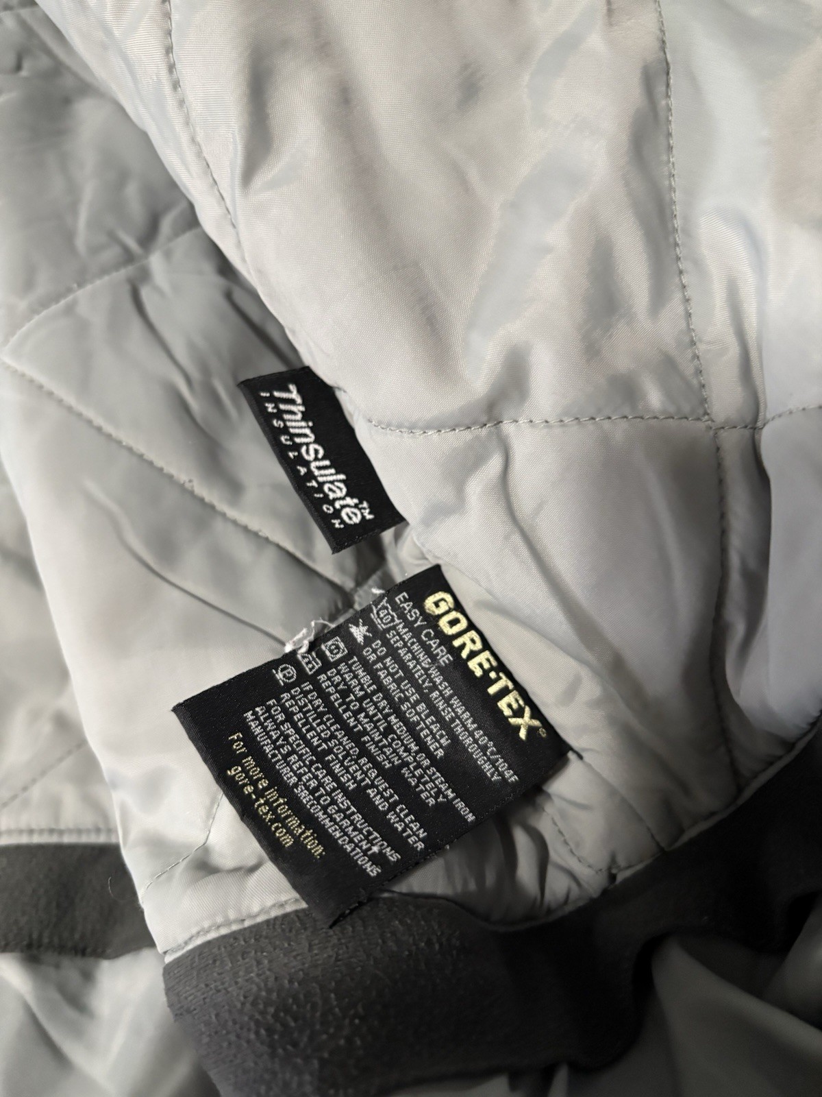 GSX Gore-Tex Large Black Grey Jacket Full Zip Hood Waterproof