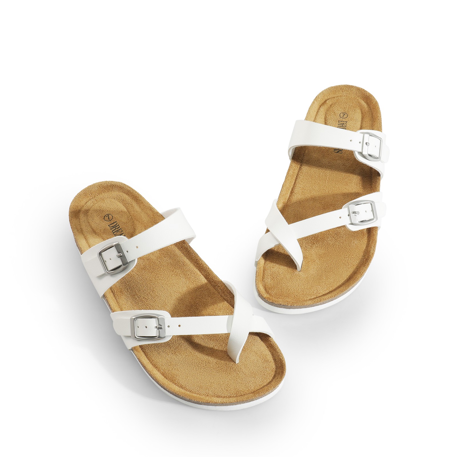Women Footbed Open Toe Thong Slide Sandals Comfortable Slip On Casual Sandals
