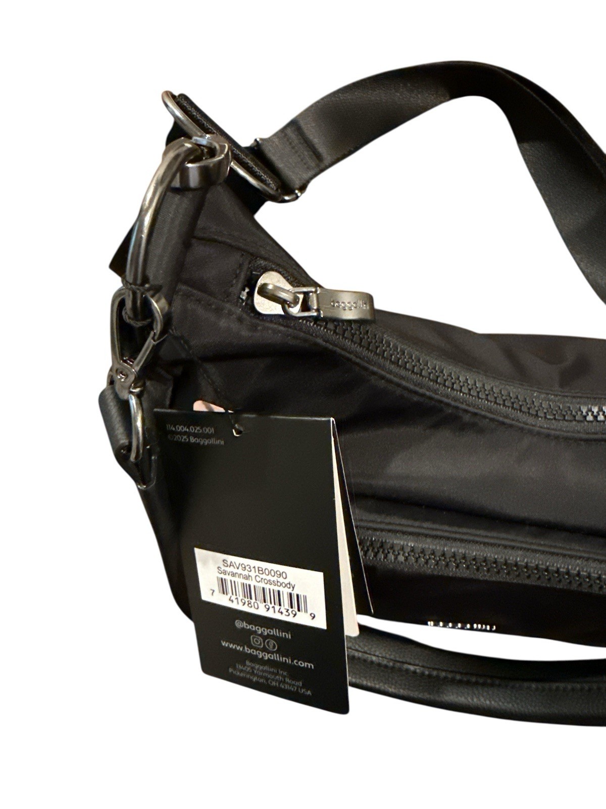 Baggallini Savannah Crossbody Handbag 12x8x4.5 RFID Card Holder Two Straps New