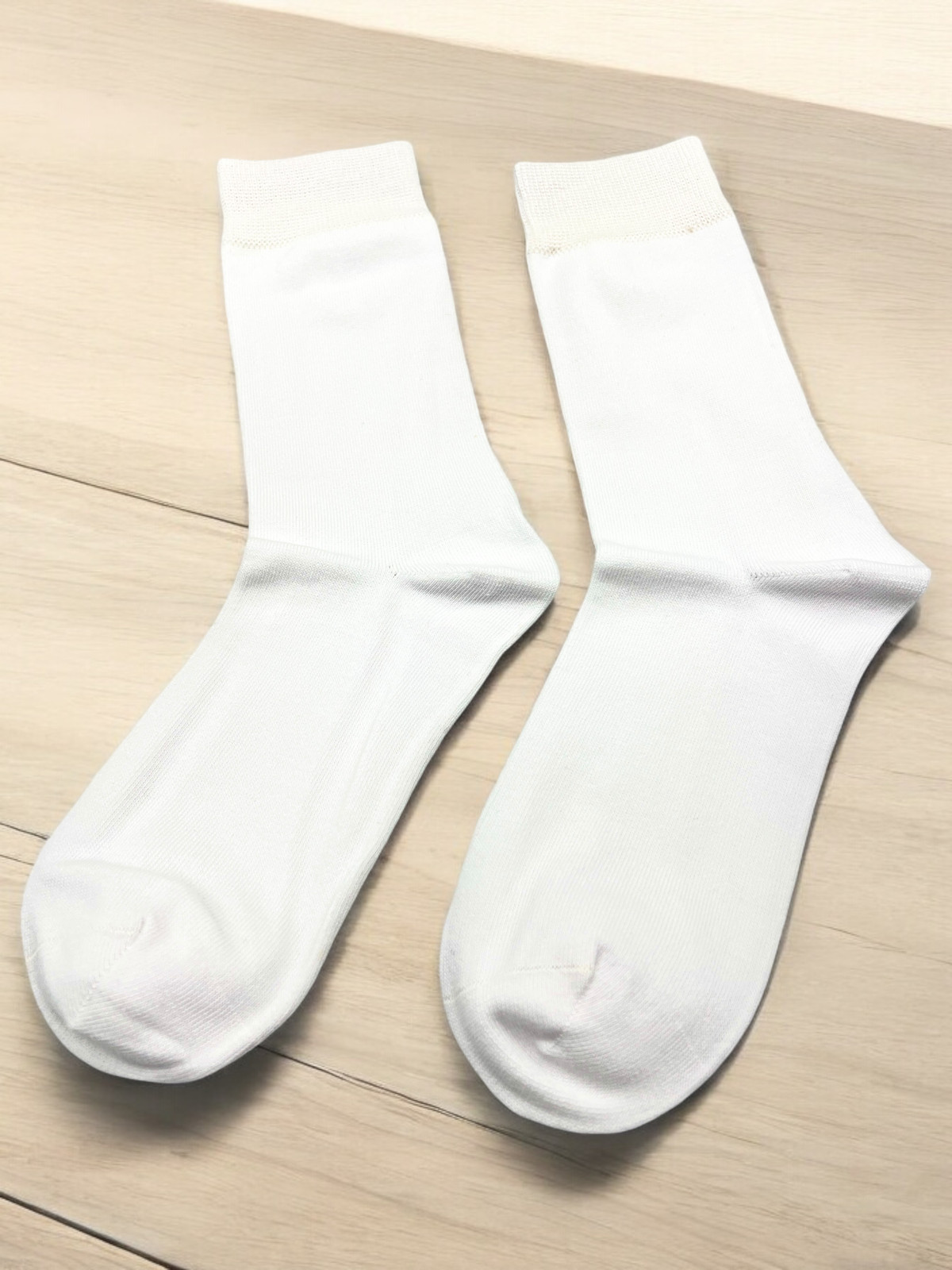3Prs No Seam Pure Cotton Crew Socks Solid Quality Work Office School Casual
