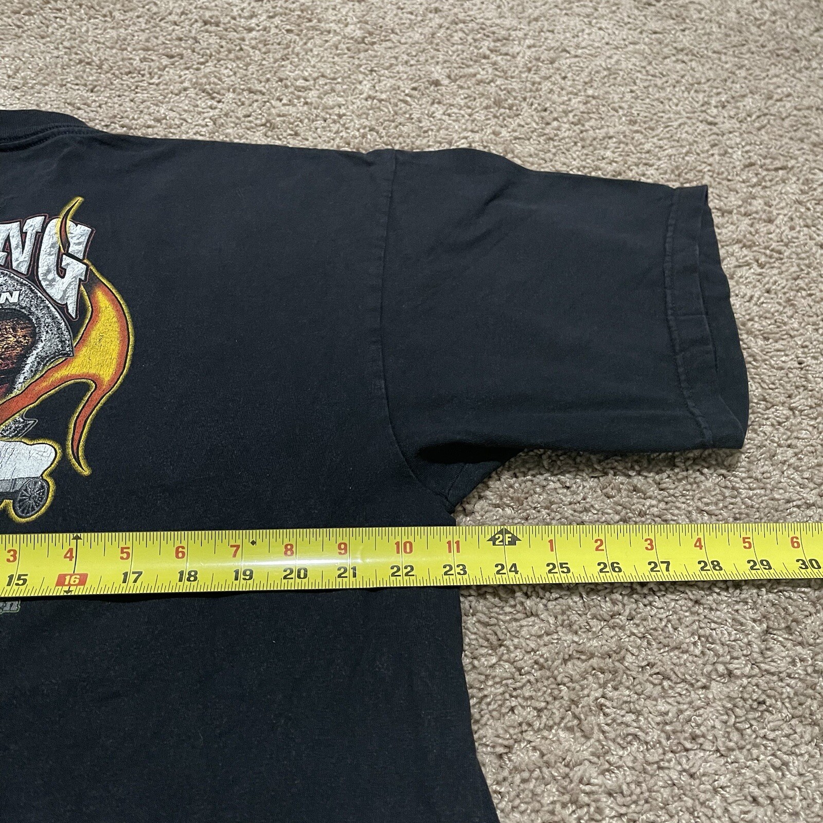 VTG Harley Davidson Shirt Mens 2X Black Double Sided Rock Springs Wyoming Biker