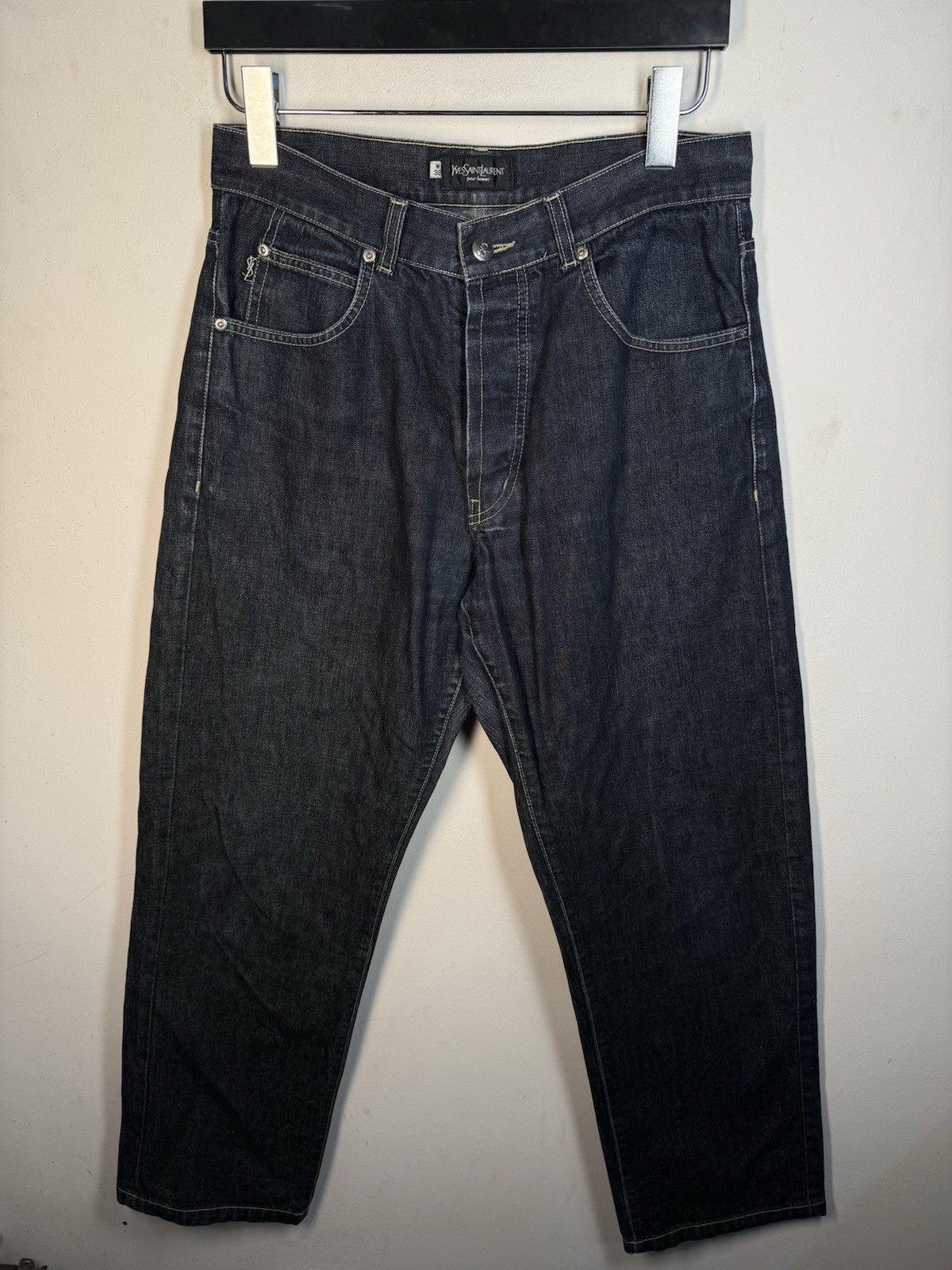 30×32 YSL Jeans Denim Pants Indigo Selvedge Yves Saint Laurent Y2K Vintage