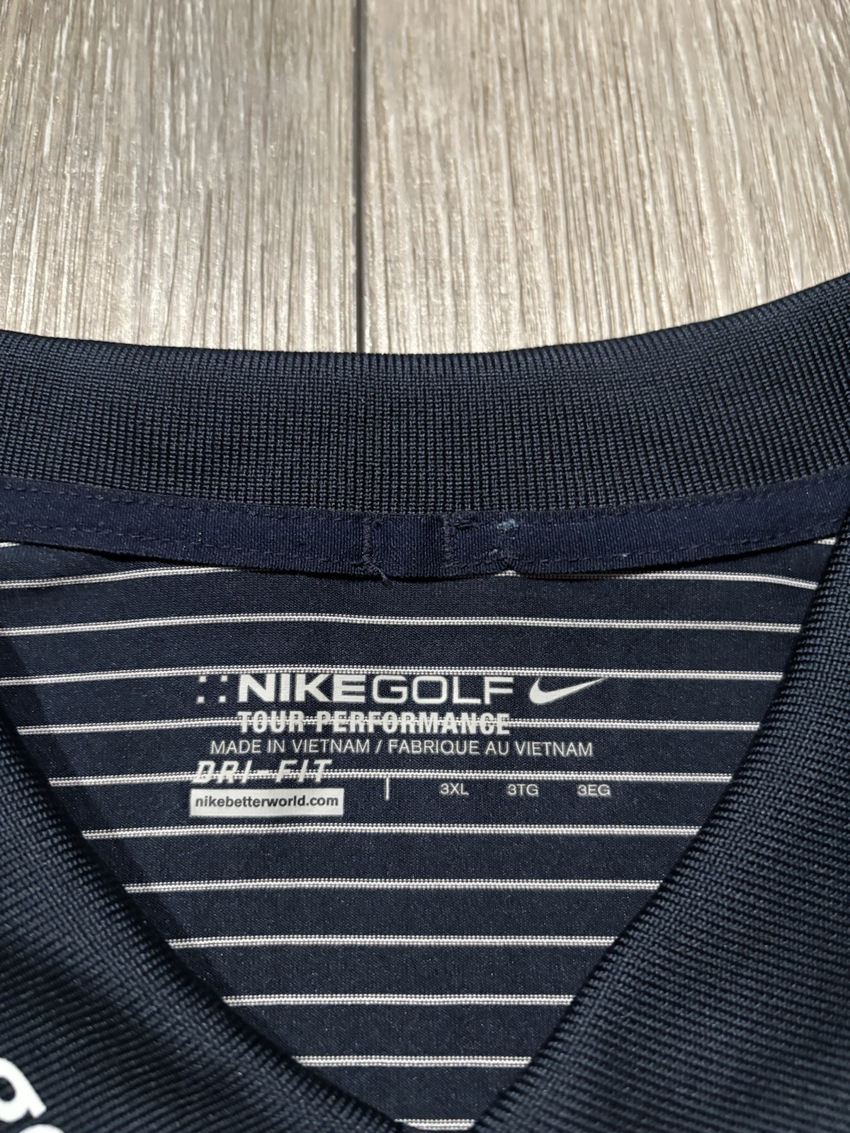 Nike Tournament Polo Golf Shirt W/ Sponsors. Mens 3XL. Blue. Lineage. Cisco.