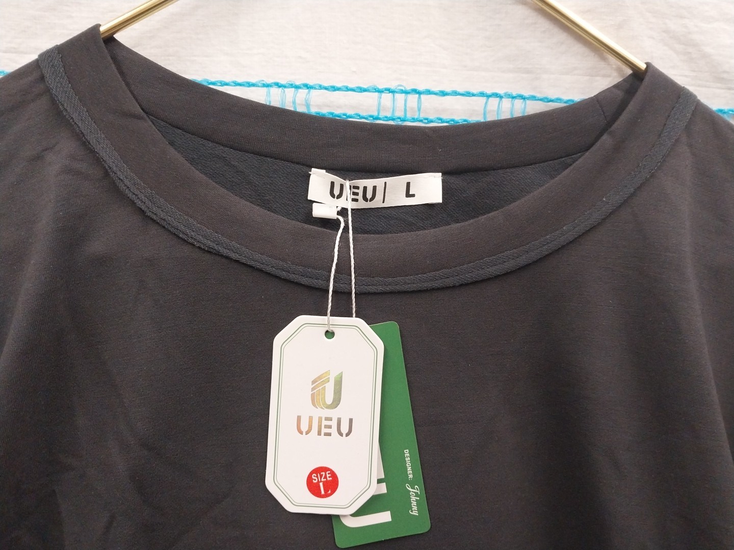 UEU Womens Active Gym Training Outdoor Sports Workout Shirt Gray Size L