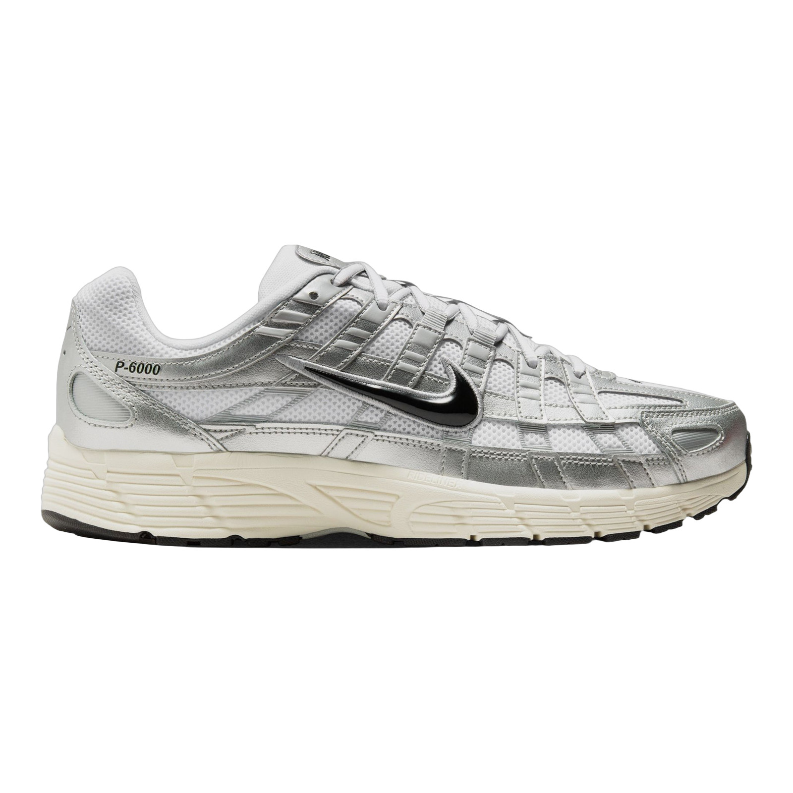 NIKE P-6000 Trainer Men White Metallic Silver Flat Silver Sz 8-14 CD6404-105X