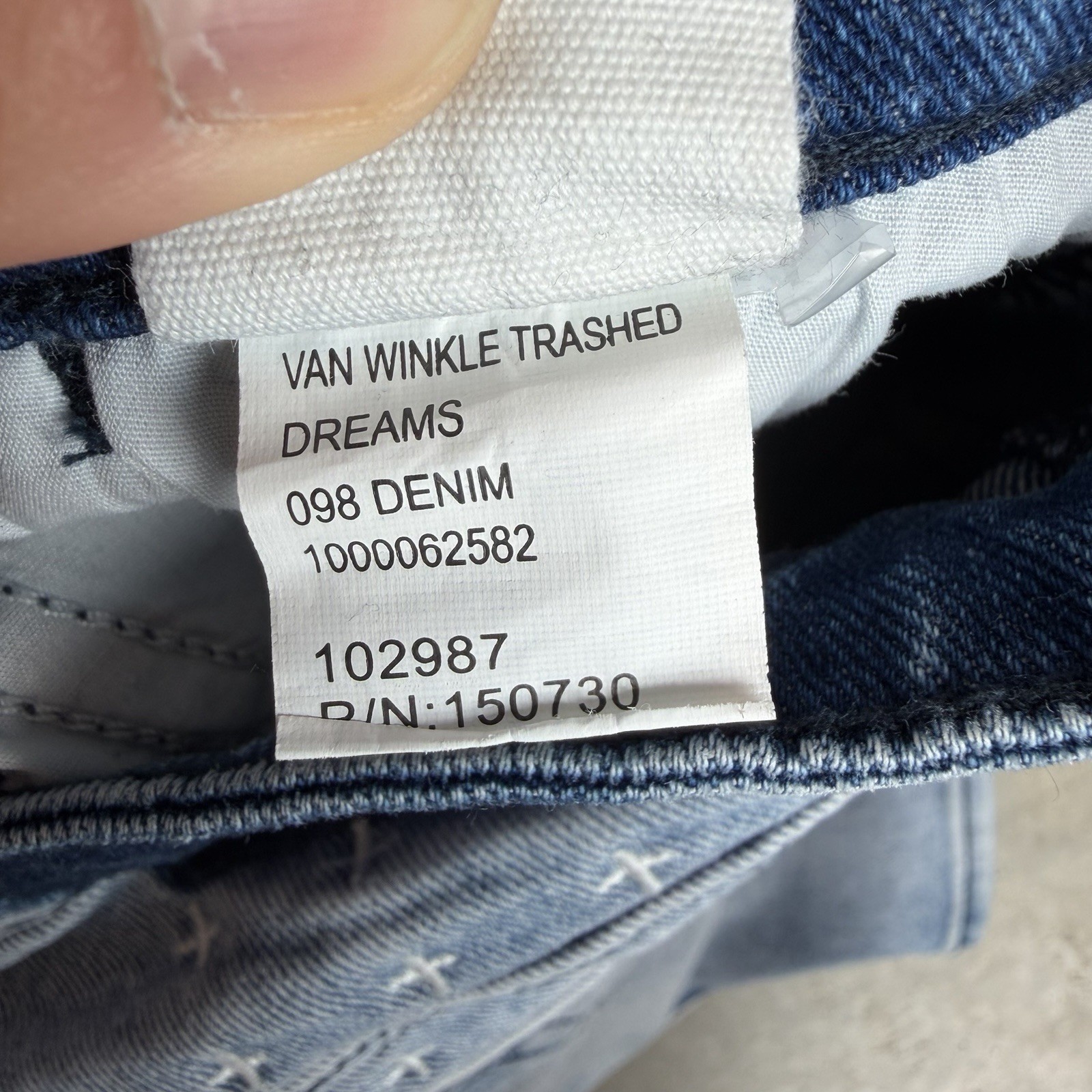 Ksubi Van Winkle Trashed Dreams Jeans Denim Distressed Skinny Light Wash 31×32