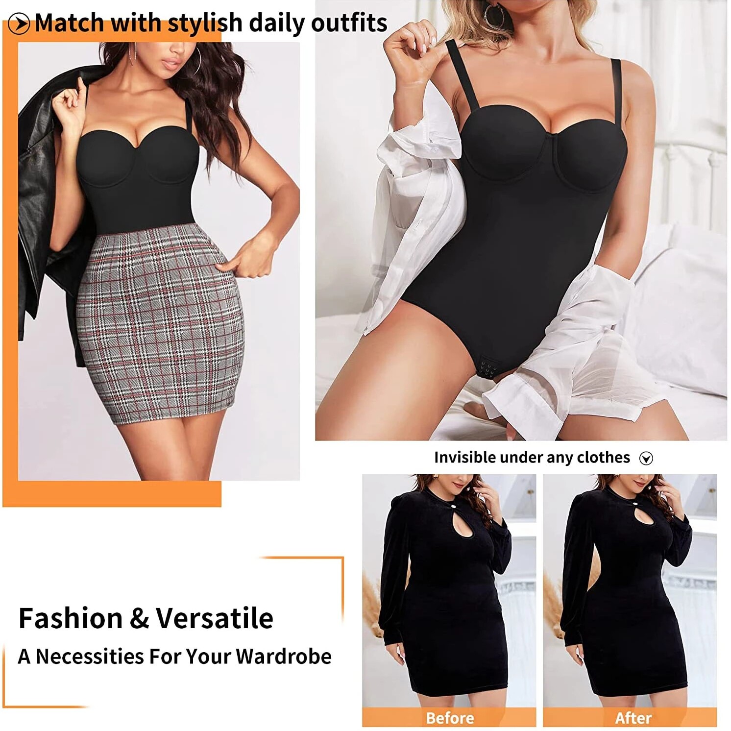 Fajas Colombianas Body Shaper Reductoras Levanta Cola Slimming Bodysuit Women US