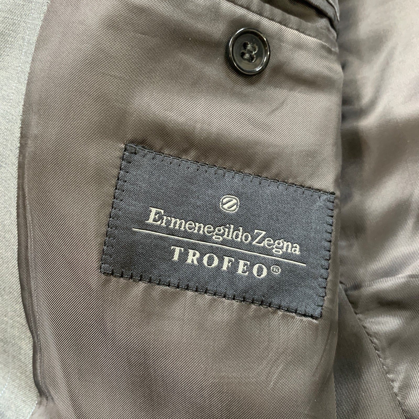 Ermenegildo Zegna Blazer Mens 48 (EU 58) Gray Trofeo Wool Pinstripe Two Button