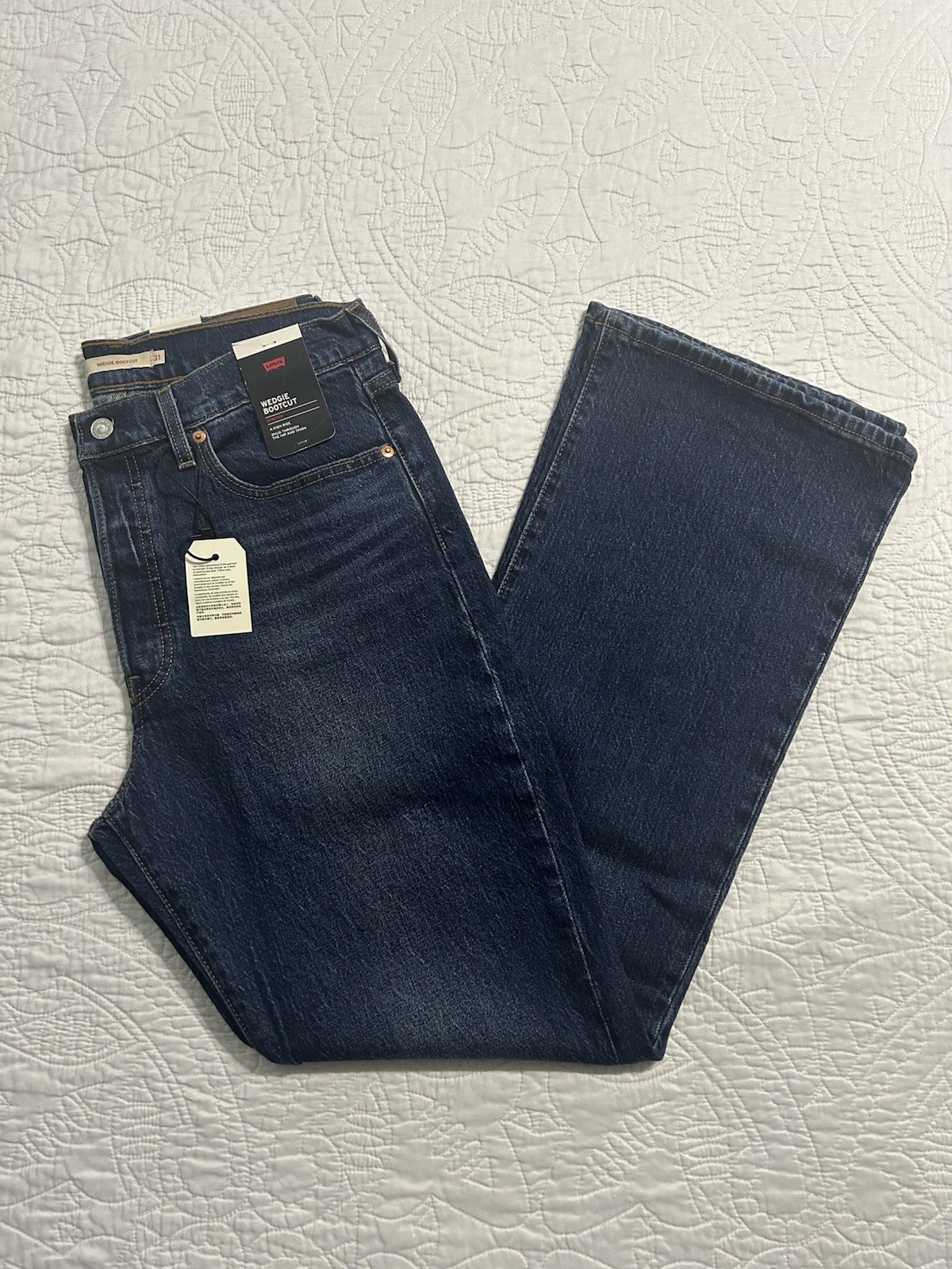 Levi’s Womens Wedgie Bootcut Jeans A8710-0001 DARK WASH Size 31×32 NWT