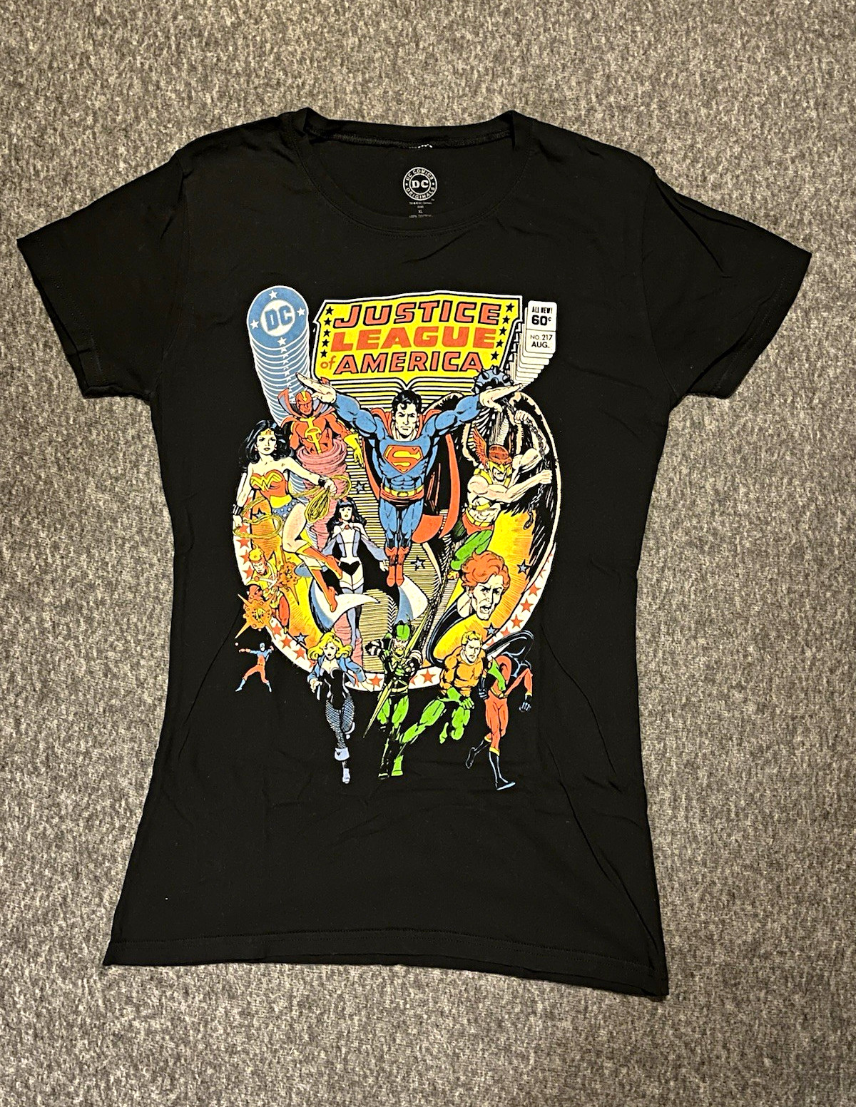 DC Comics Originals Justice League of America Graphic Tee Men’s Black XL
