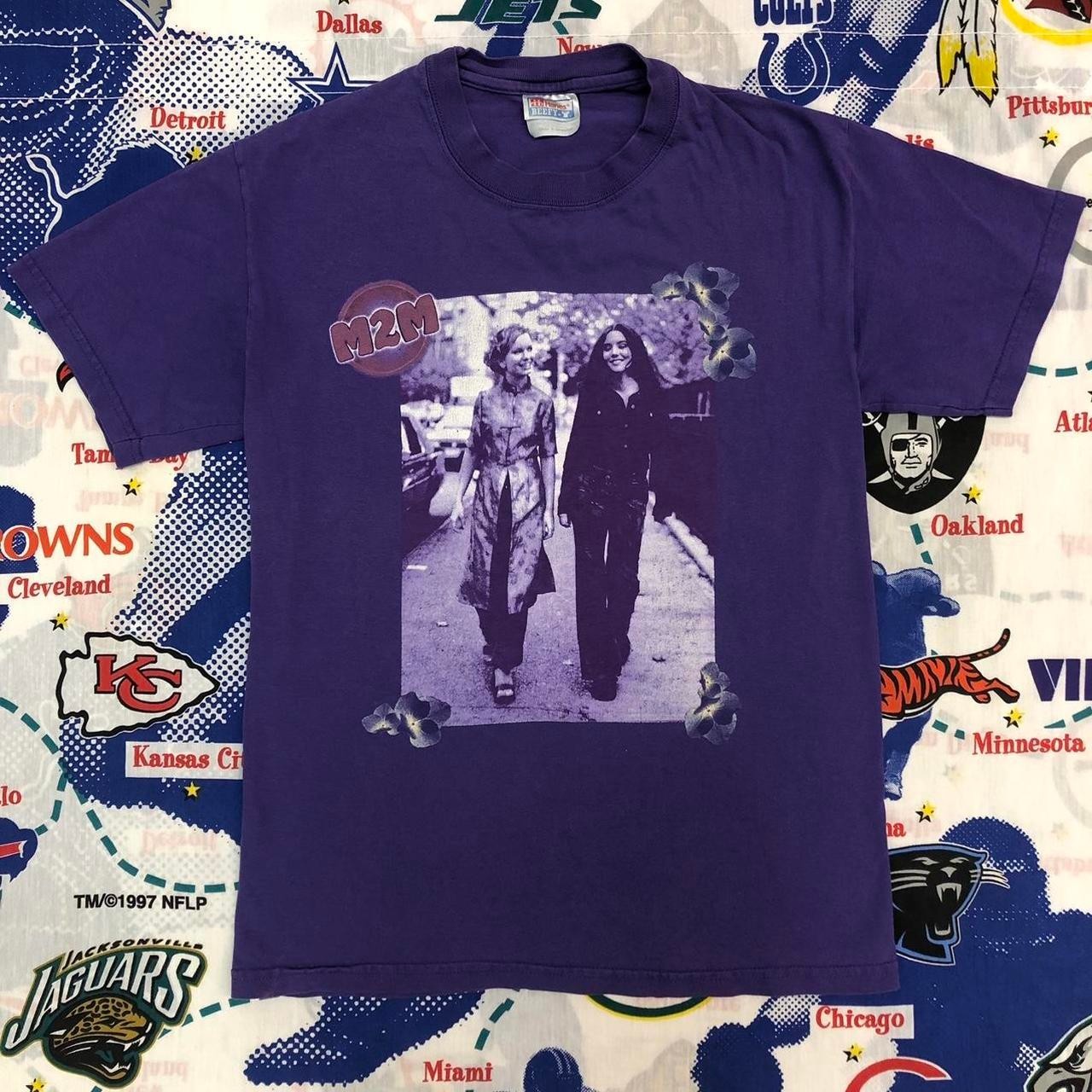 Vintage 2000 M2M Shades of Blue Album T Shirt Size Small Hanes Beefy T