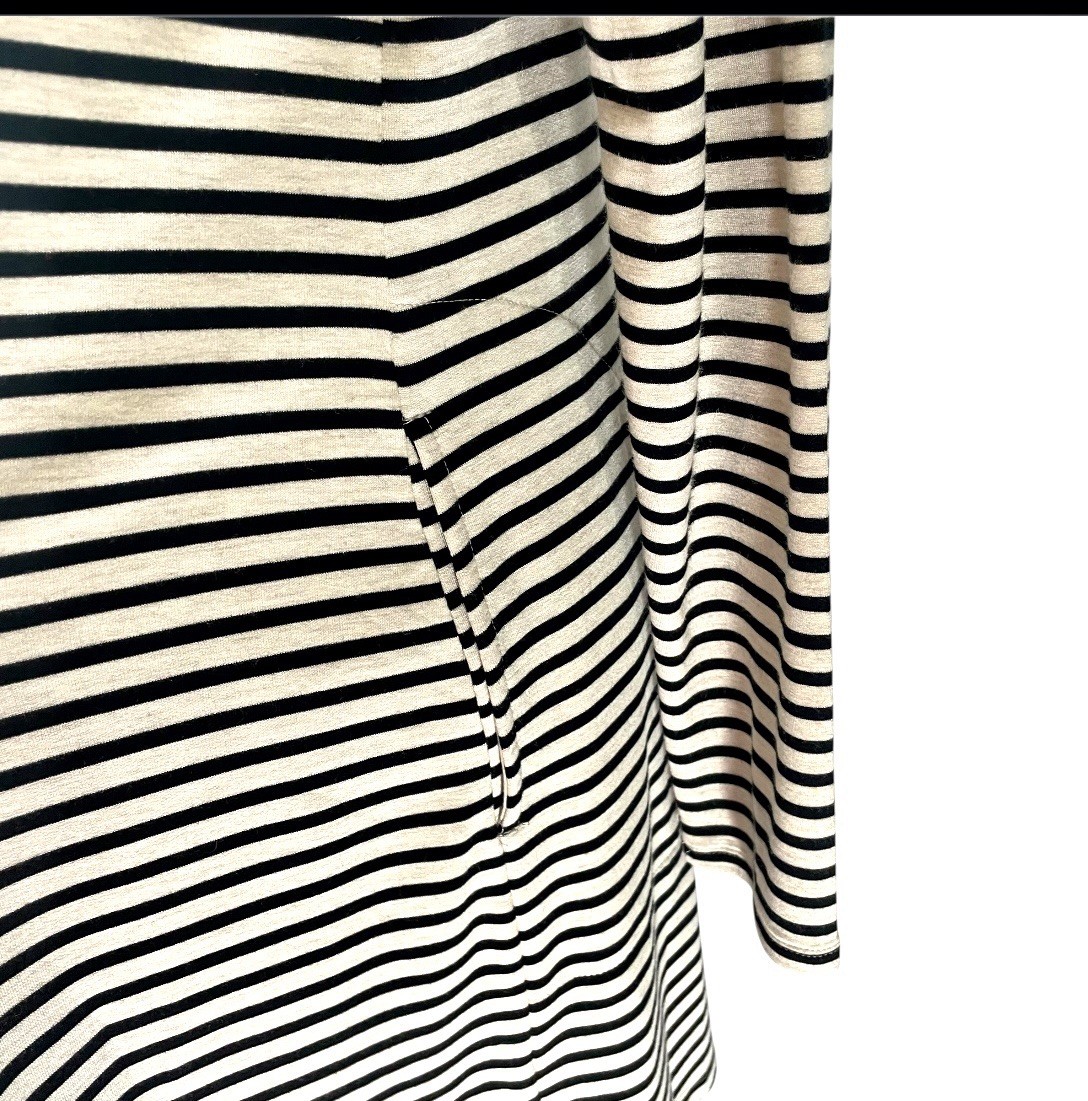 Soma Divine Terry Drape Front Wrap Coastal Stripe Heather Women’s Small