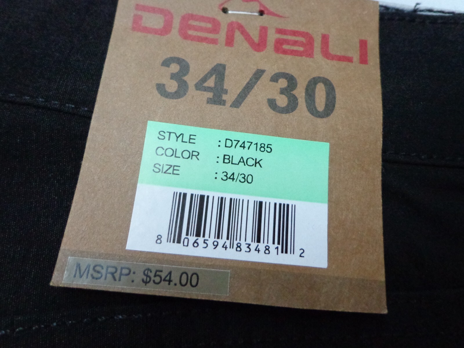 DENALI Black Tech Fabric Stretch Pants NWT 34/30 MSRP $54