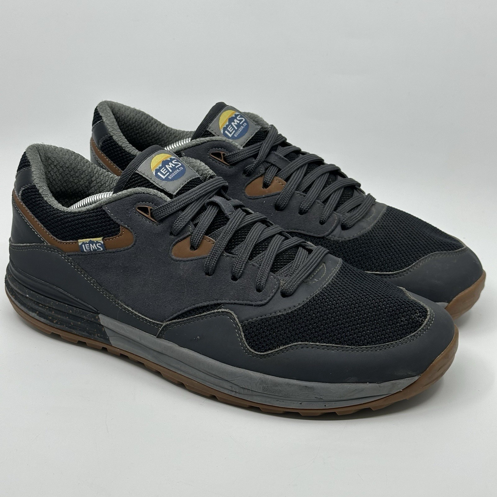 Lems Trailhead Shoes Mens 13D Stormy Night Gray Hiking Trail Minimalist Sneakers