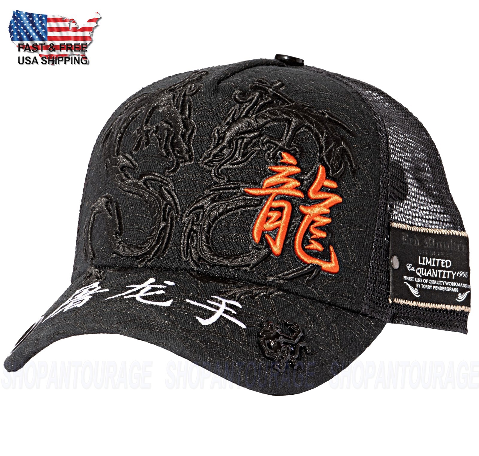 Red Monkey Dragon Slayer Black RM1555 New Limited Edition Unisex Trucker Hat Cap