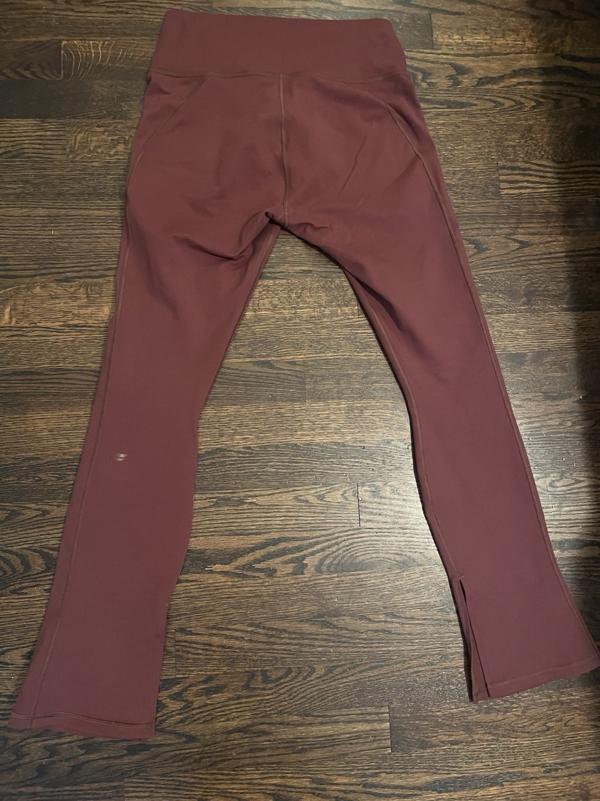 Fabletics Define PowerHold Leggings Women’s Medium Brown Split Hem Flare Bootcut