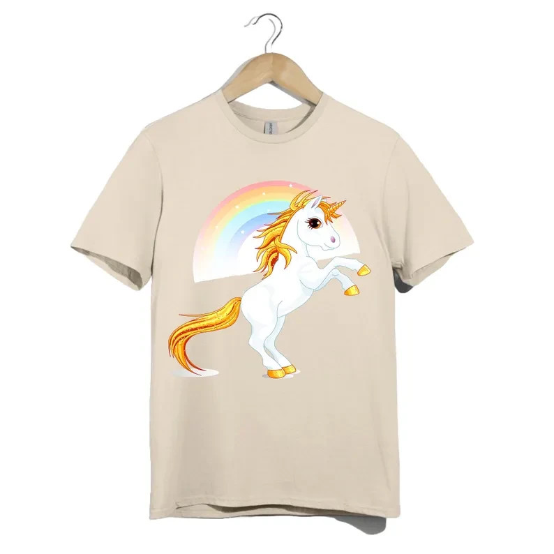 Sparkly Unicorn Rainbow T-Shirt | Fantasy Graphic Tee for Men and Women