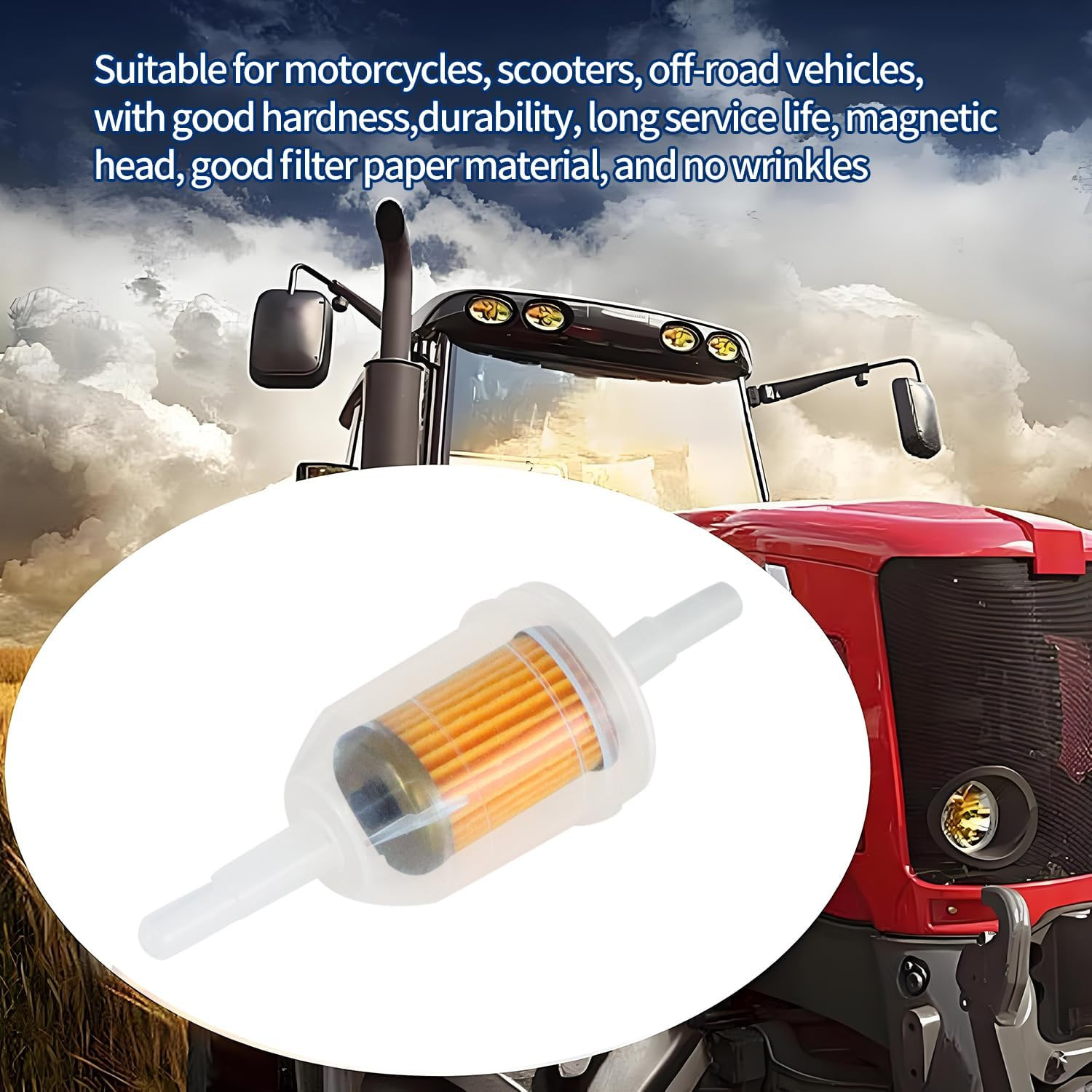 5/16 & 1/4 Inline Magnetic Fuel Filter for Lawn Mower, Small Engine, Kohler, Joh