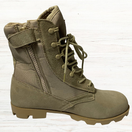 Black Rock Mens Jungle Boots Size 13 Tan Side Zip Military Style Tactical Combat