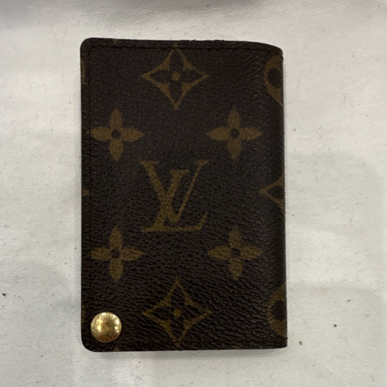Louis Vuitton Brown Monogram Canvas ID/Document Holder w/ Plastic Divider