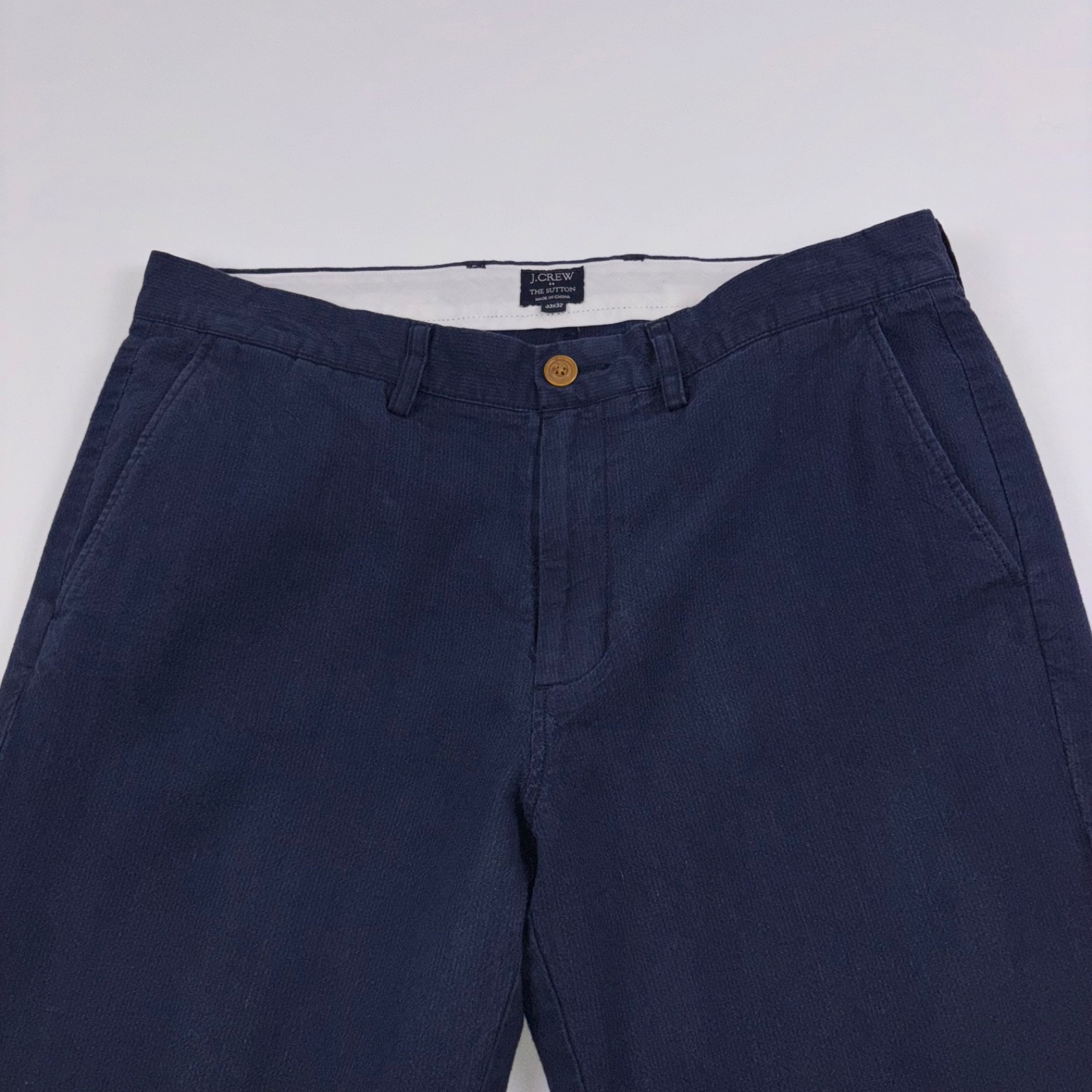 J.Crew The Sutton Chino Pants Men’s 33×32 Navy Blue Casual Trousers