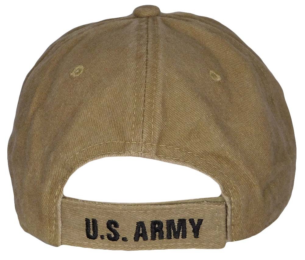 U.S. Army Retired Khaki Cotton Adjustable Embroidered Cap Hat – Licensed