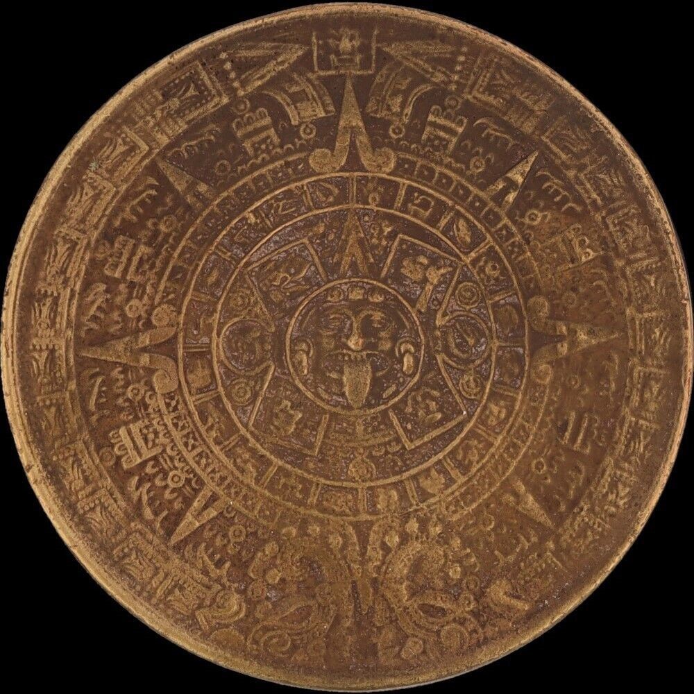 Mayan Aztec Mexican Mexico Sun God Warrior Face Hippie 1970s Vintage Belt Buckle