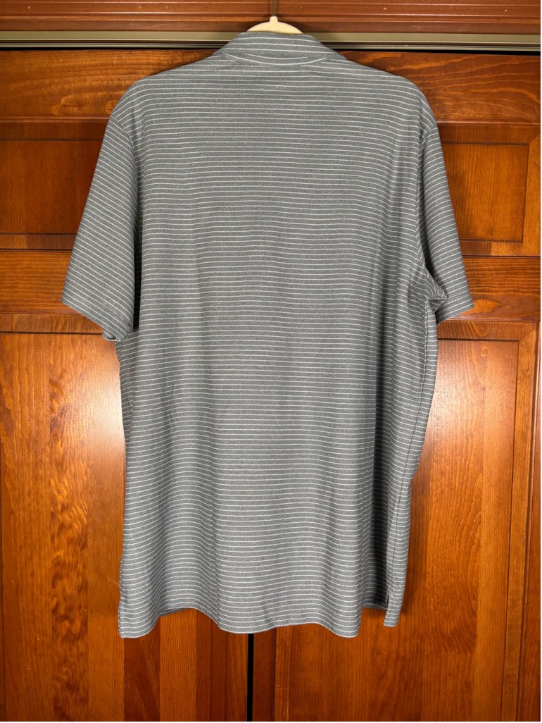 Antigua Collared Polo Shirt Esteem Mini Stripes “Master of Mixes” Gray M XL NWT