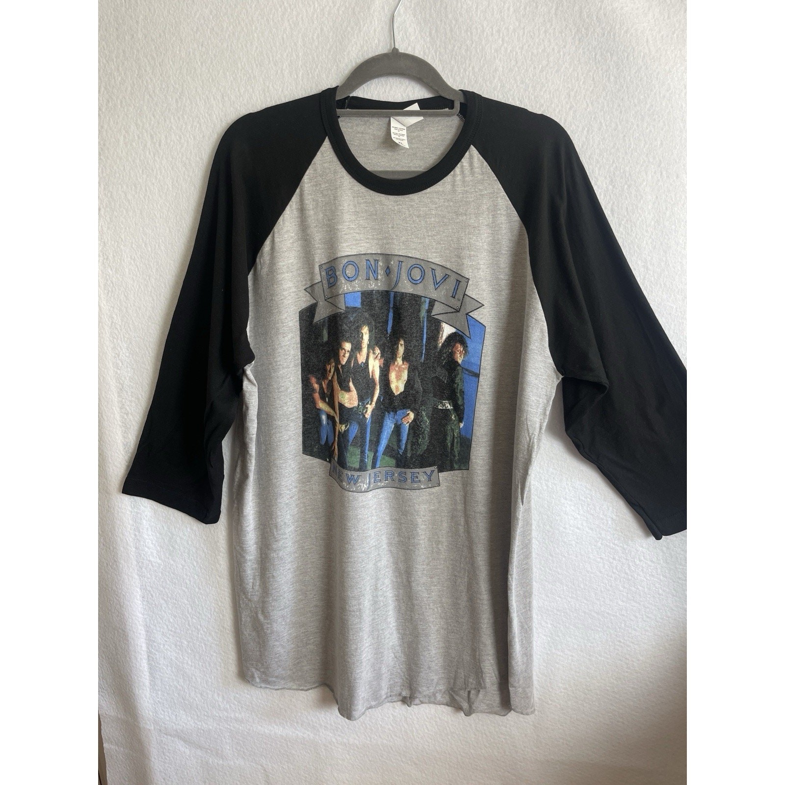 Bon Jovi Concert T Shirt Jersey Syndicate Tour 3/4 Sleeve Baseball Shirt Mens XL