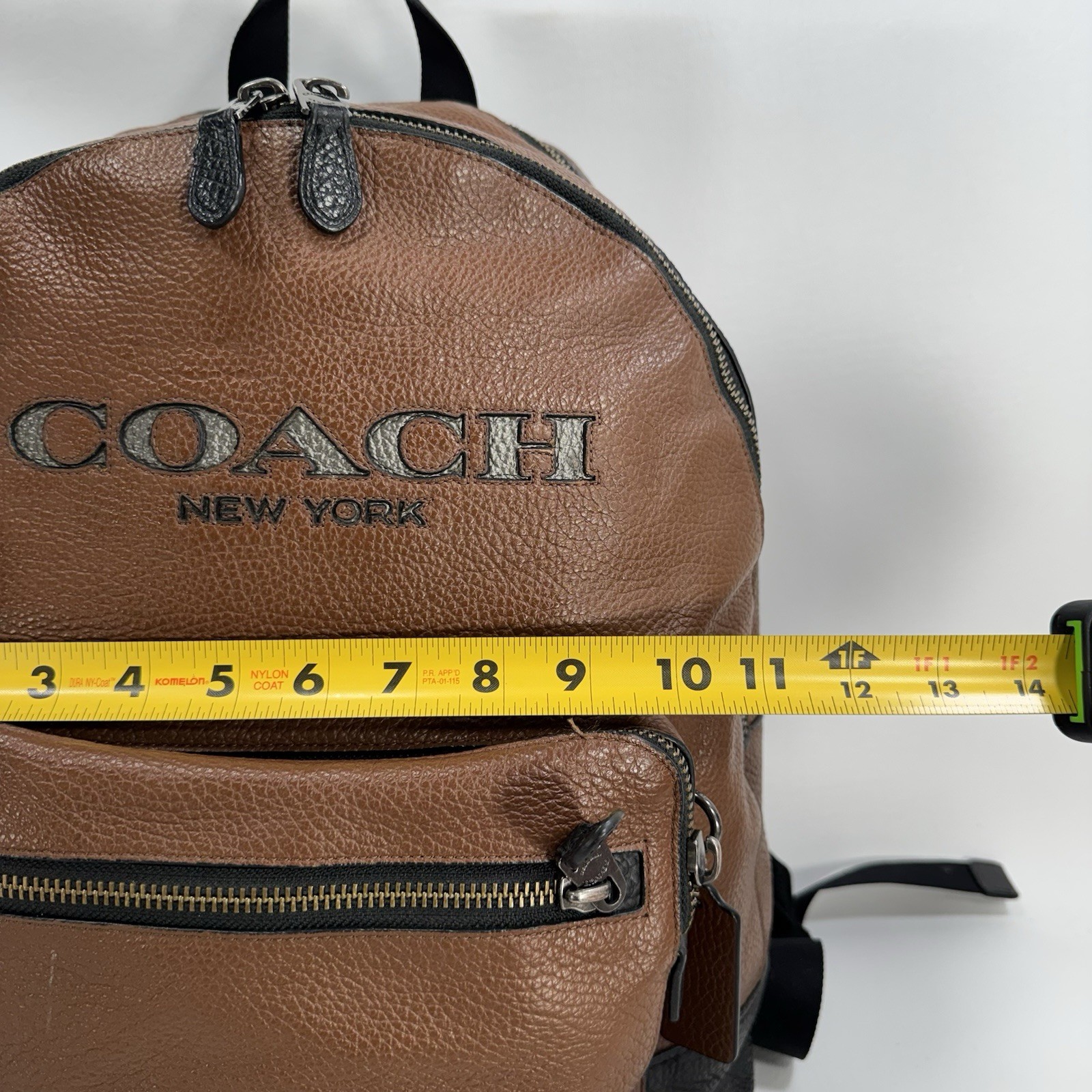 Coach West Brown Pebbled Leather Laptop Backpack F37802 – See Details