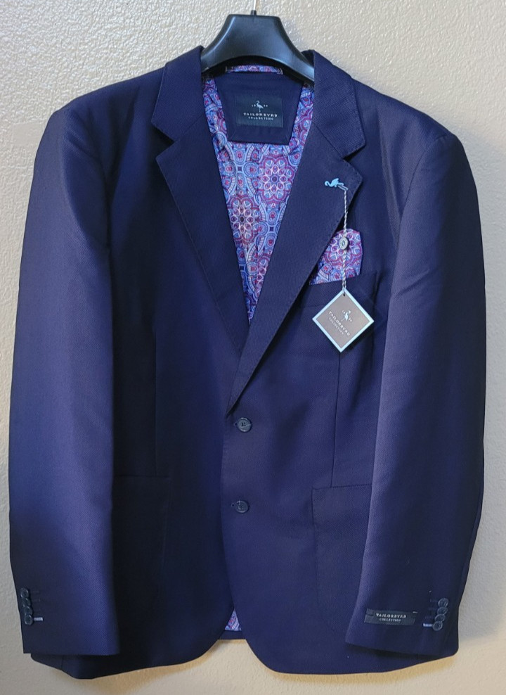 Tailorbyrd Men’s Sport Coat, Tailorbyrd Men’s Jacket, Size: 46R, Navy